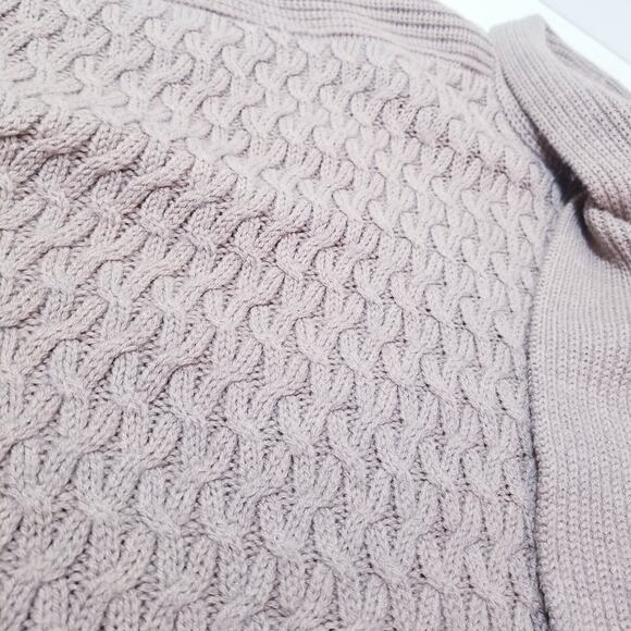 Trina Turk Cable Knit 100% Merino Wool Poncho Sweater Cardigan - Picture 10 of 11